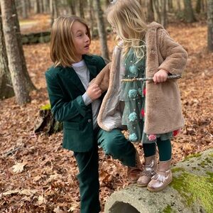 JANIE and JACK Blazer & Trousers in Holiday Velvet